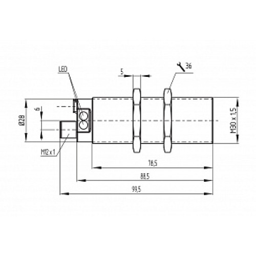 Индуктивный датчик безопасности Schmersal CSS11-30S-SD-M-ST