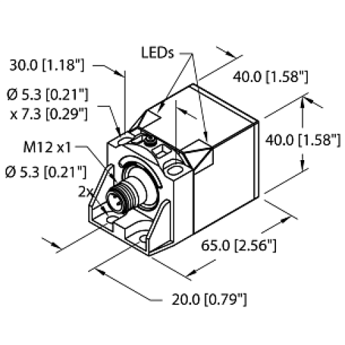 Индуктивный датчик TURCK NI40U-CK40-AP6X2-H1141