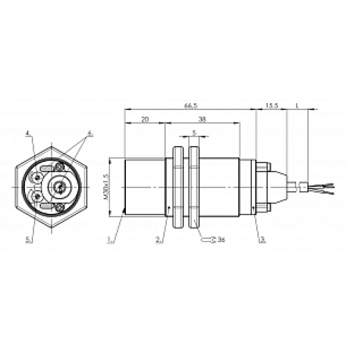 Емкостной датчик уровня Balluff BCS M30BBM3-PPCFAG-EP02