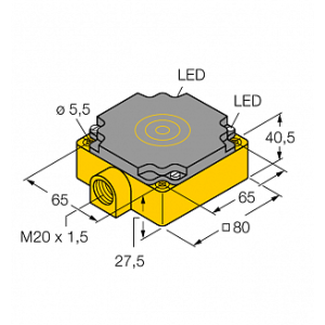 Индуктивный датчик TURCK NI75U-CP80-VP4X2