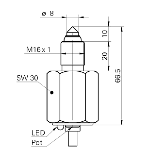 Оптический датчик уровня Baumer FFAM 16PTD1002/L