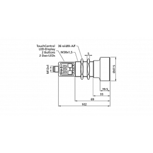 Ультразвуковой датчик Microsonic crm+340/DD/TC/E