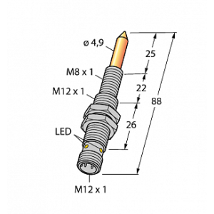 Магнитный датчик TURCK NIMFE-EM12/4.9L88-UP6X-H1141/S1182