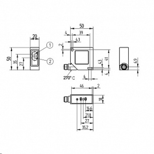 Люминесцентный датчик Wenglor A2P05QAT80