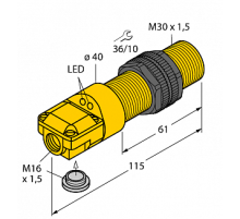 Индуктивный датчик TURCK NI15-P30SR-VP4X2
