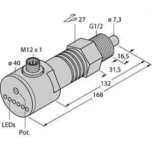 Датчик потока TURCK FCS-GL1/2A4-AP8X-H1141/D090