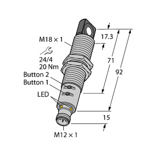  Ультразвуковой датчик TURCK RU40U-M18ES-LIU2PN8X2T-H1151