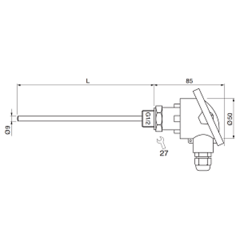 Датчик температуры EGE-Elektronik TGBA 050 GI-L100