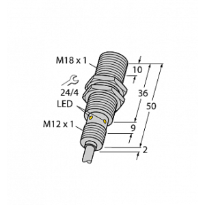 Индуктивный датчик TURCK BI8U-EM18WD-AN6X