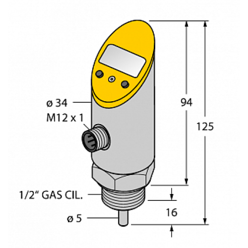 Датчик температуры TURCK TS-516-LI2UPN8X-H1141-L016