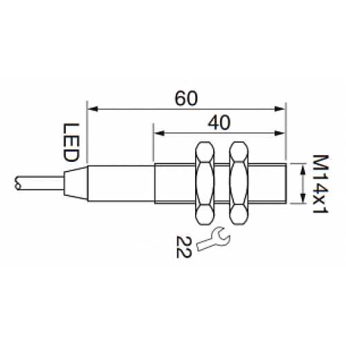 Емкостной датчик уровня EGE-Elektronik KGF 014 GOP