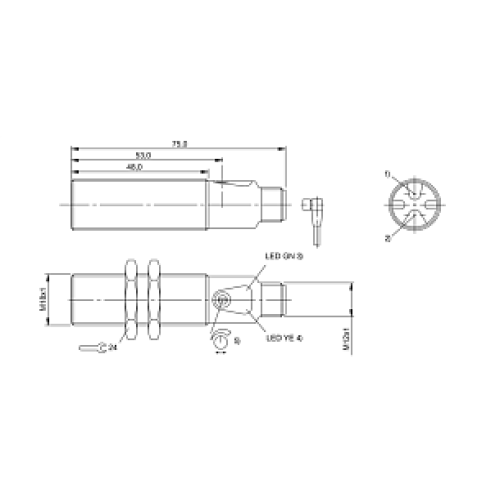 Усилитель для оптоволоконных датчиков Balluff BFB M18M-001-P-S4