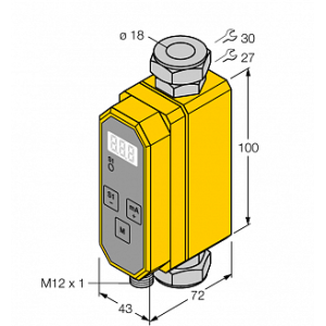 Расходомер TURCK FTCI-18D15A4P-LI-UP8X-H1141