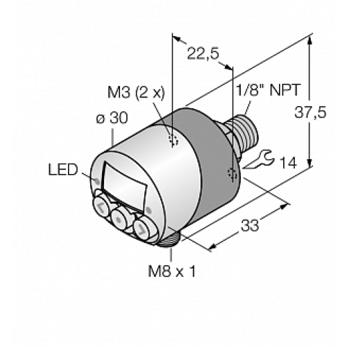 Датчик давления TURCK PK01VR-N14AL-2UP8X-V1141