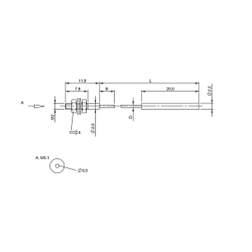 Оптоволоконный кабель Balluff BFO N22-LA-FB-EAK-05-01