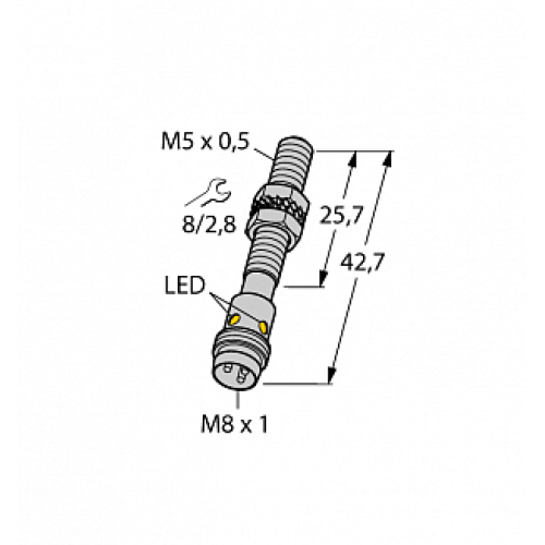 Индуктивный датчик TURCK BI1-EG05-AN6X-V1331