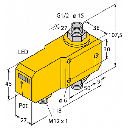 Датчик потока TURCK FCI-D15A4P-ARX-H1140