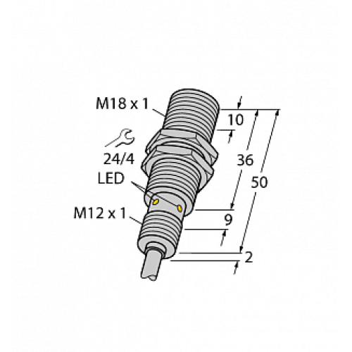 Индуктивный датчик TURCK BI8U-EM18WD-AP6X