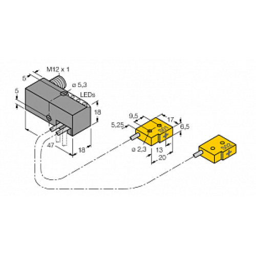 Индуктивный датчик TURCK NI2-Q6.5-AP6-0.1-FS4.4X3/S304