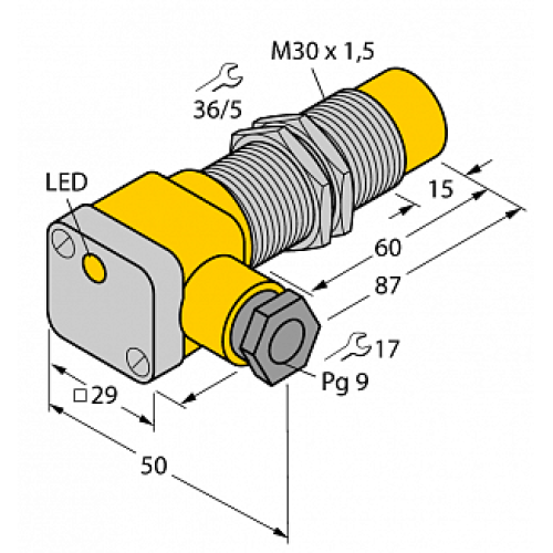 Индуктивный датчик TURCK NI15-G30SK-AP6X