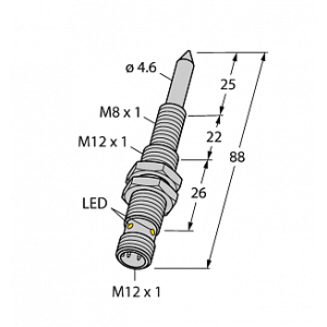 Магнитный датчик TURCK NIMFE-M12/4.6L88-UP6X-H1141