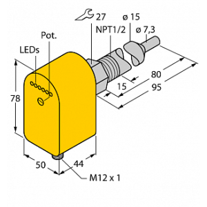 Датчик потока TURCK FCS-N1/2A4P-LIX-H1141/L080