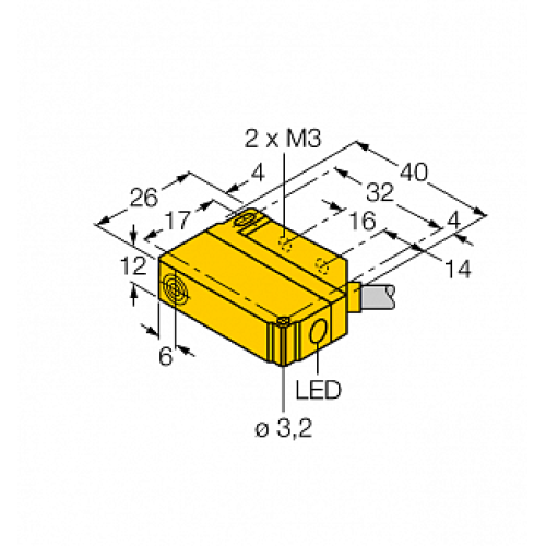 Индуктивный датчик TURCK BI5U-Q12-AP6X2