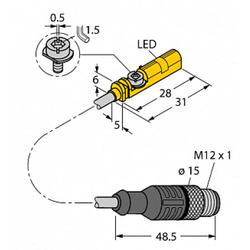 Магнитный датчик TURCK BIM-UNT-AP6X-0.3-RS4