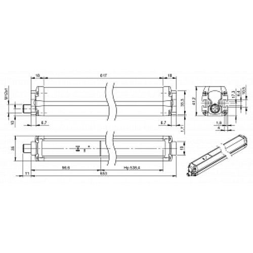 Многолучевой барьер безопасности Balluff BLG 4A-050-50X-B02-O01-SX