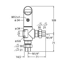 Датчик давления TURCK PS025D-502L-LI2UPN8X-H1141
