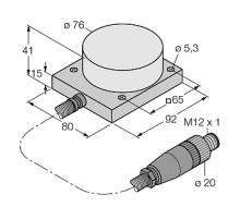 Индуктивный датчик TURCK NI40-CQ80/S1102 5M