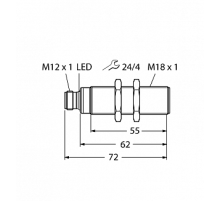  Ультразвуковой датчик TURCK RU50U-S18-LI8X-H1141