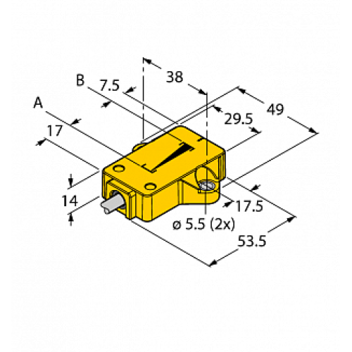  Датчик линейных перемещений TURCK LI25P1-QR14-LU4X2/S97