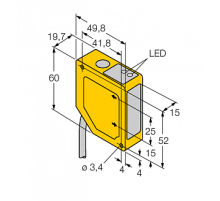 Лазерный датчик расстояния Banner Q50AU W/30