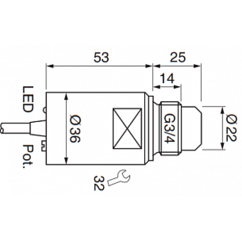 Емкостной датчик уровня EGE-Elektronik KGMR 107 GSP