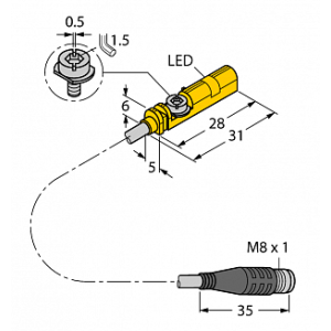 Магнитный датчик TURCK BIM-UNT-AP6X-0.3-PSG3S