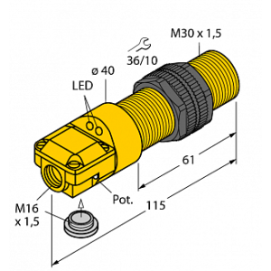 Емкостной датчик TURCK BC10-P30SR-VP4X2