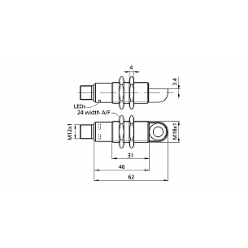 Ультразвуковой датчик Microsonic lpc+35/WK/CFF